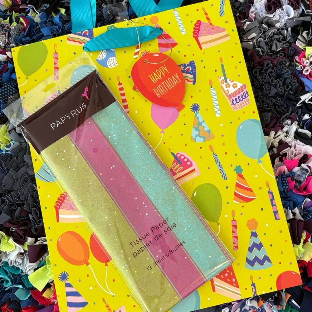 🆕Papyrus Birthday Bag And Tissue Paper Bundle